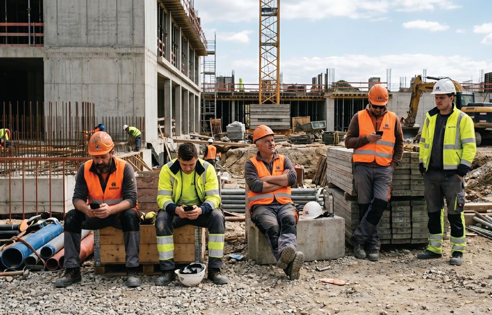 Zakaj delavci na gradbišču čakajo – in koliko takšno čakanje dejansko stane?