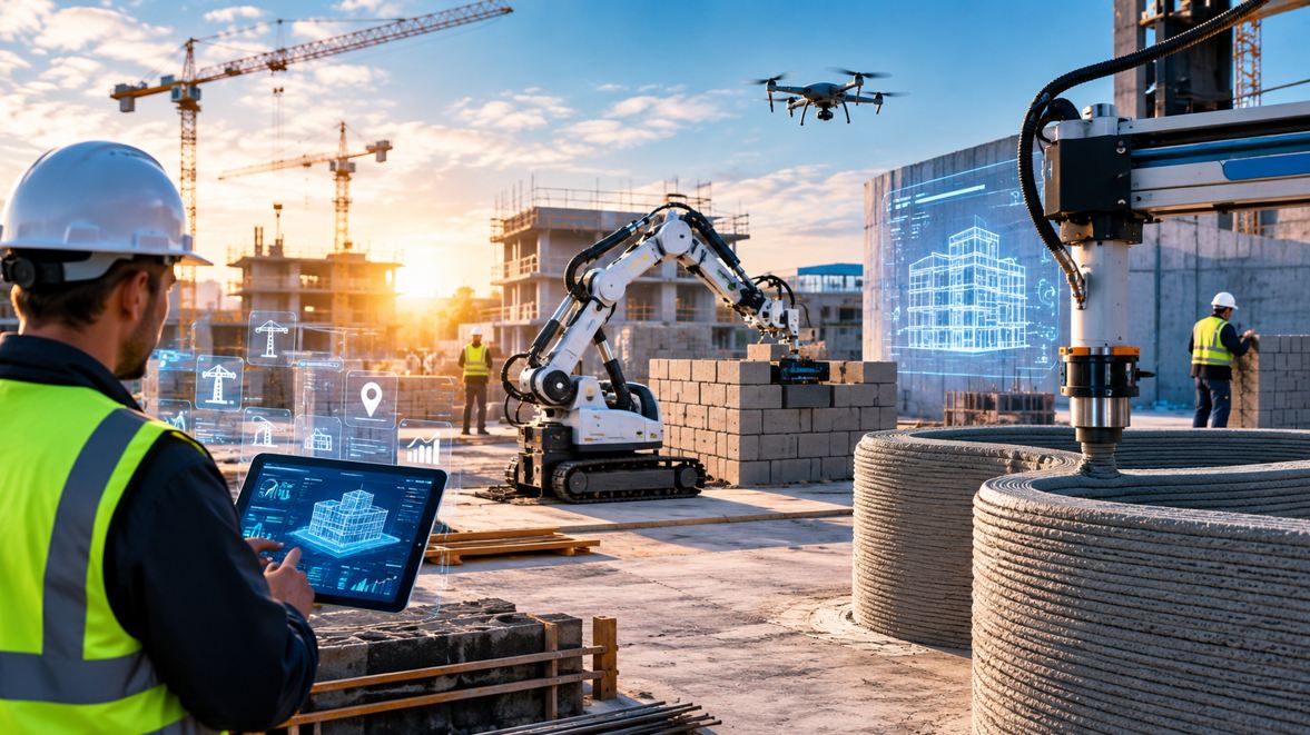 Prihodnost gradbeništva: bodo roboti, umetna inteligenca in pametno orodje rešili pomanjkanje delavcev?